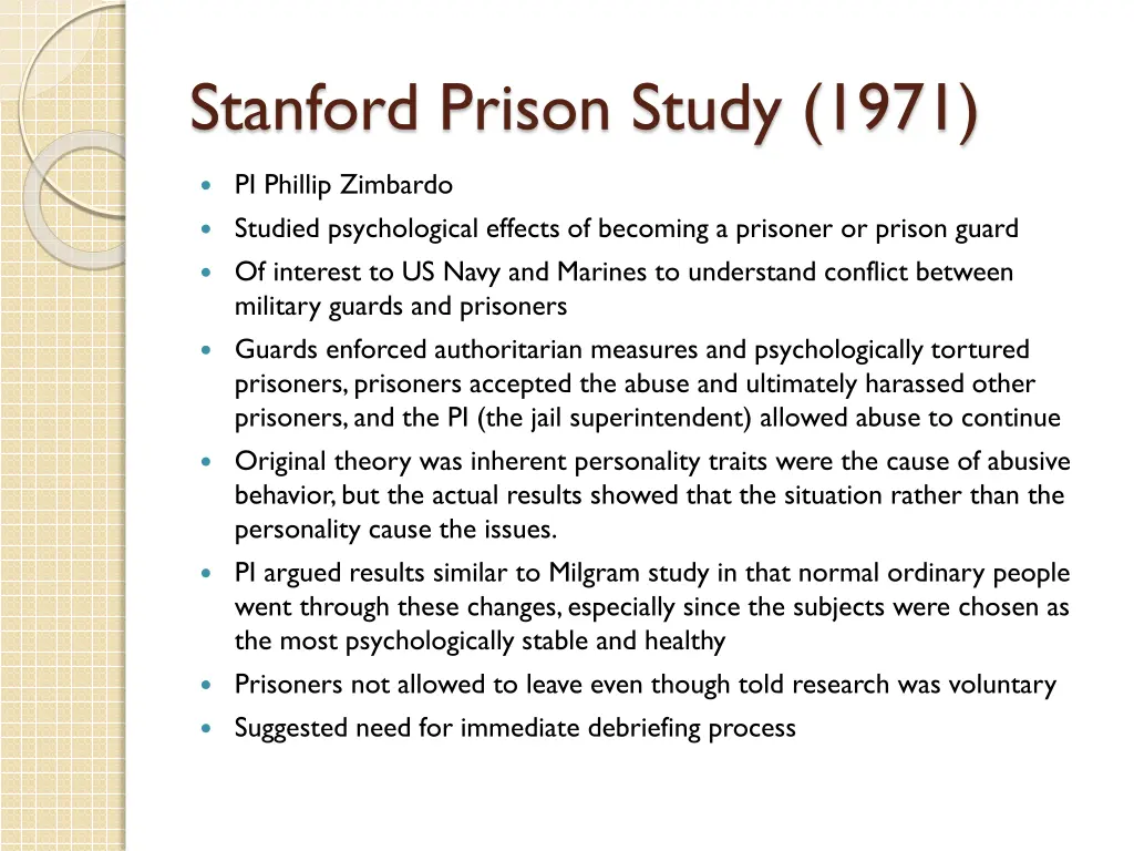 stanford prison study 1971