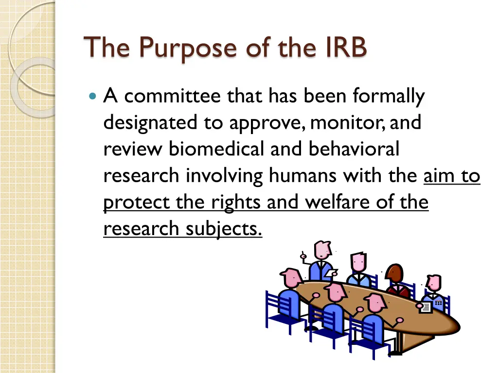 the purpose of the irb