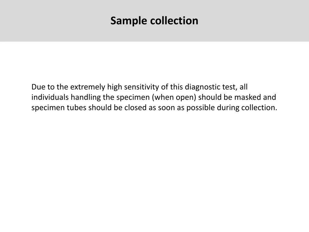 sample collection