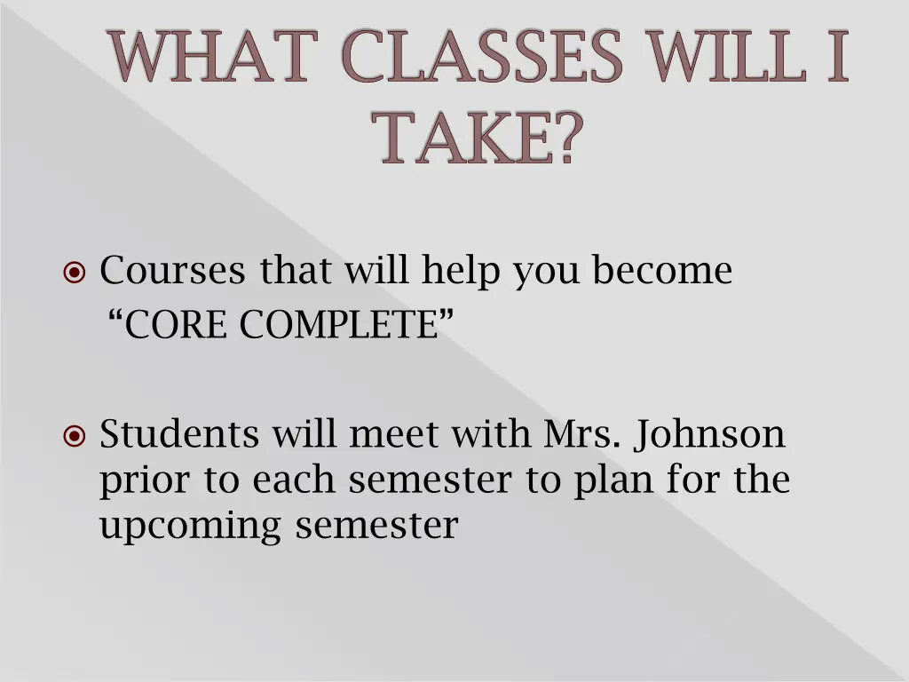 what classes will i take