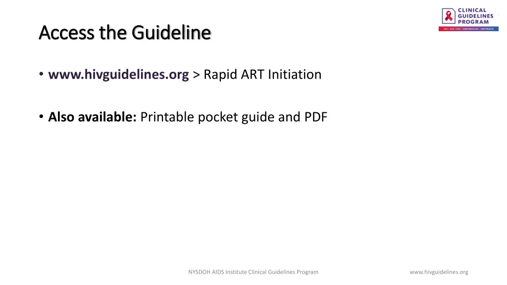 access the guideline access the guideline