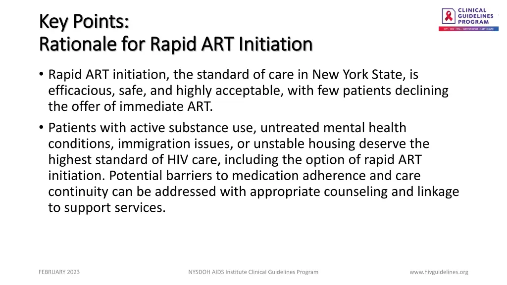 key points key points rationale for rapid
