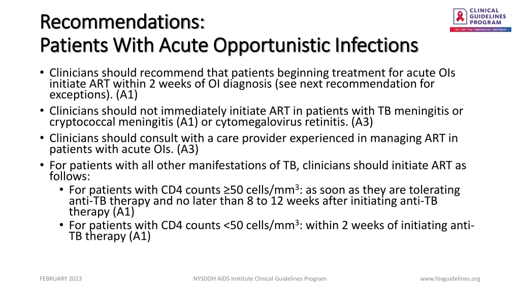 recommendations recommendations patients with