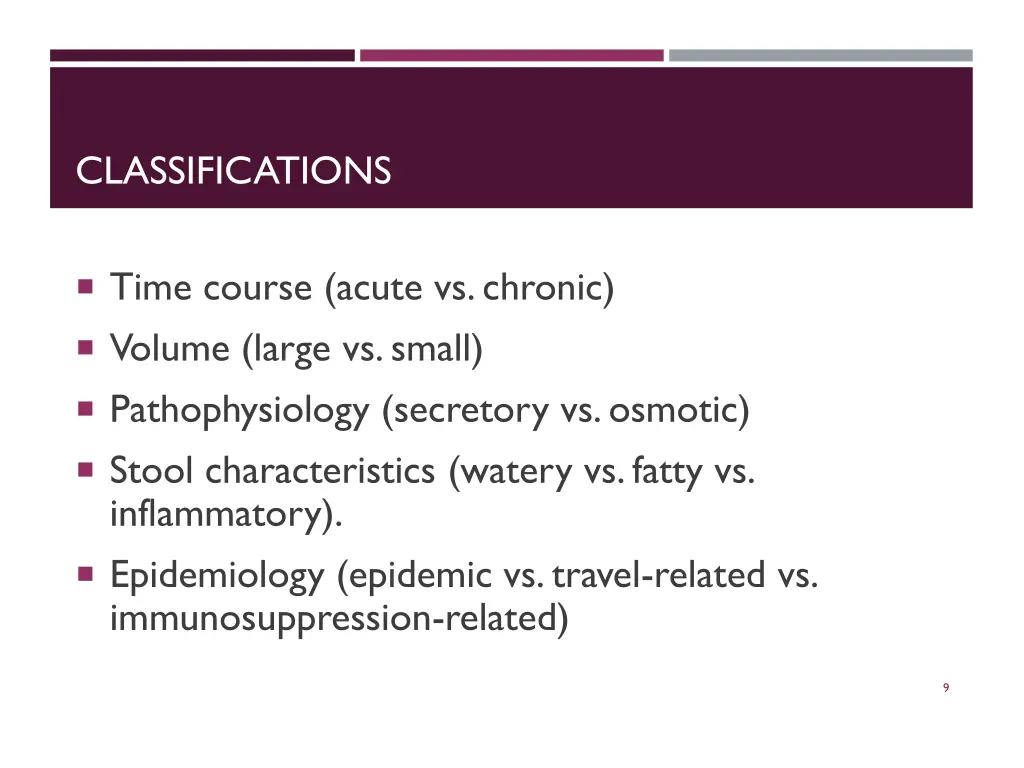 classifications
