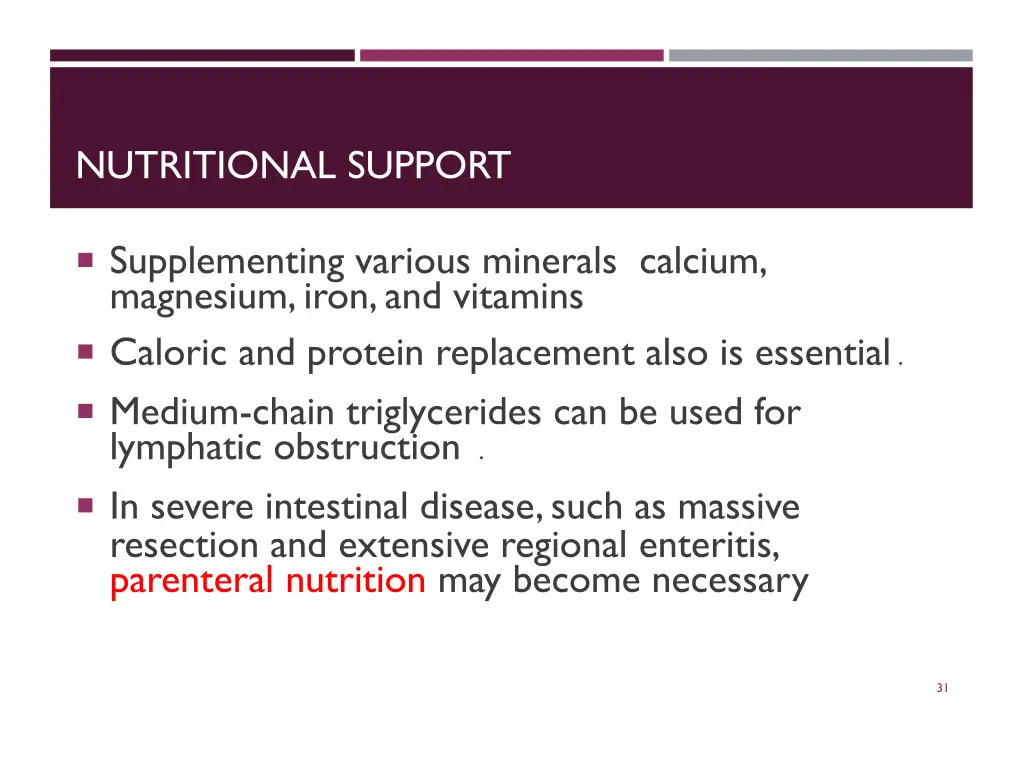 nutritional support