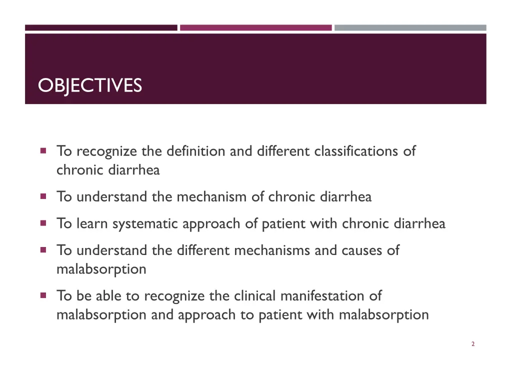 objectives