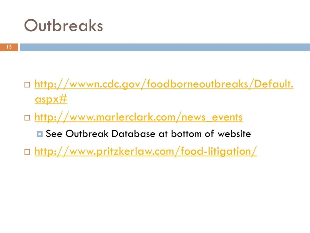 outbreaks