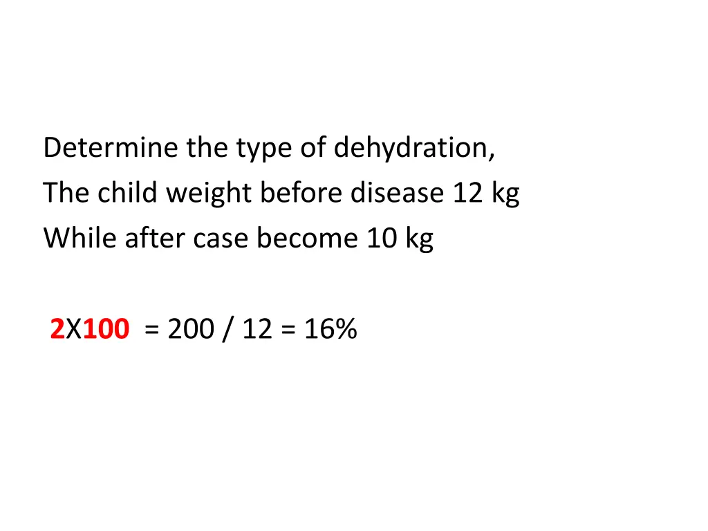 determine the type of dehydration the child