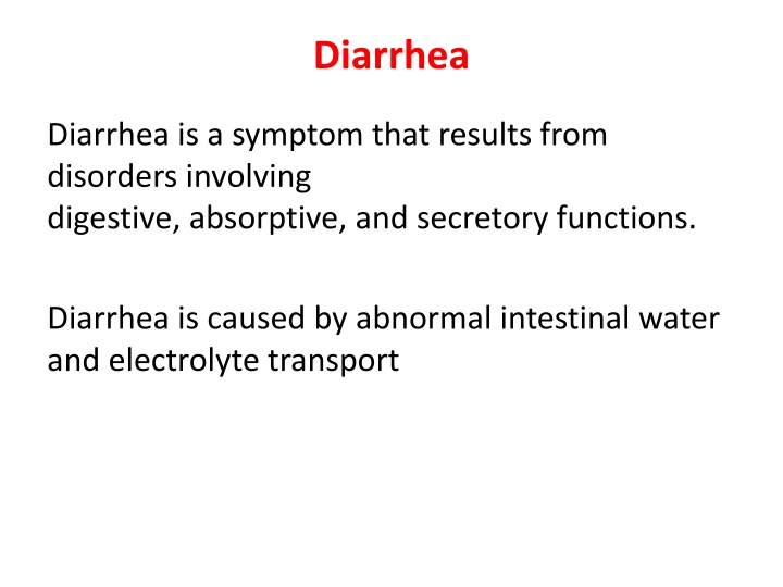 diarrhea