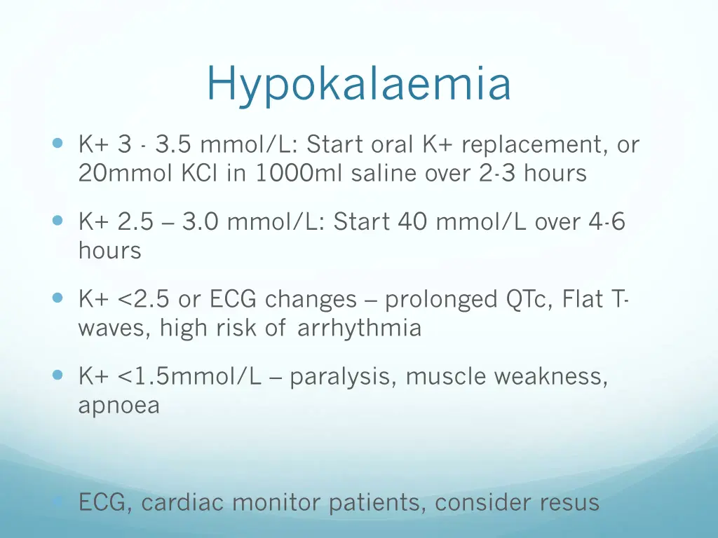 hypokalaemia