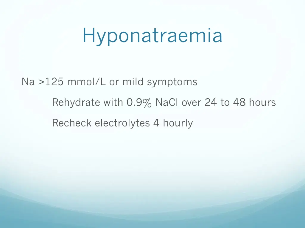 hyponatraemia