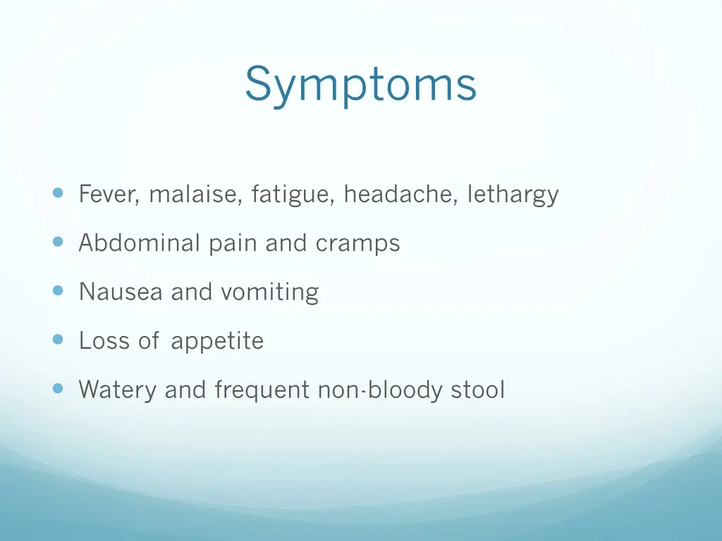 symptoms