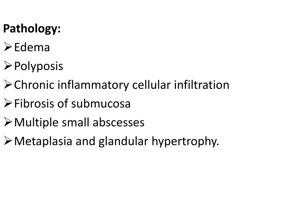 pathology edema polyposis chronic inflammatory