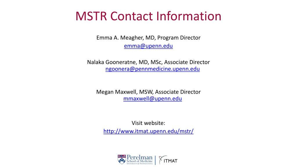 mstr contact information