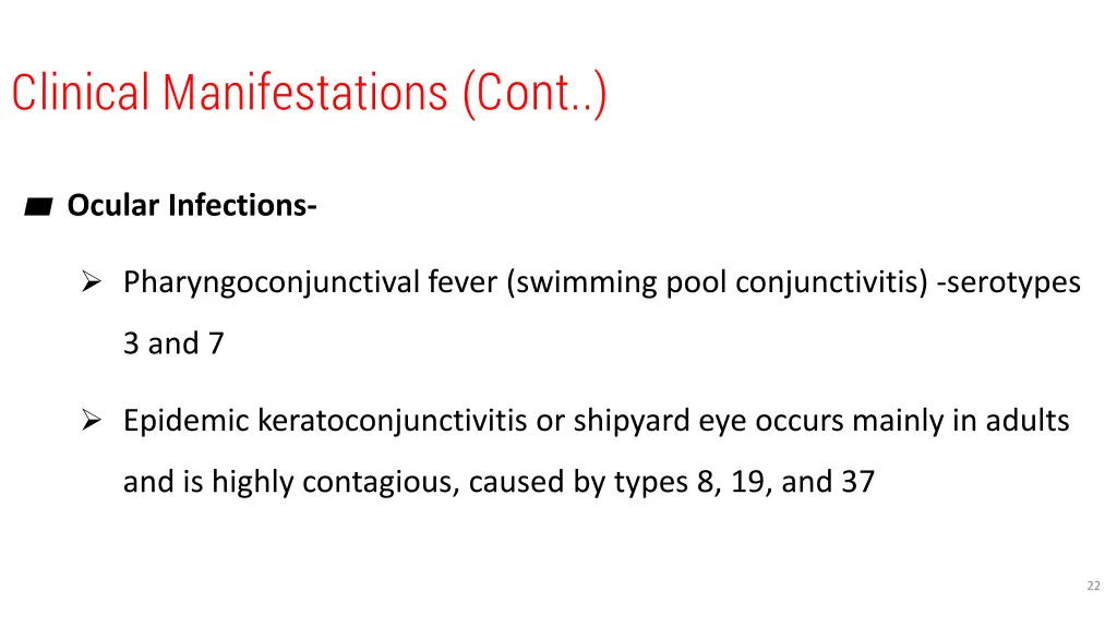 clinical manifestations cont 1