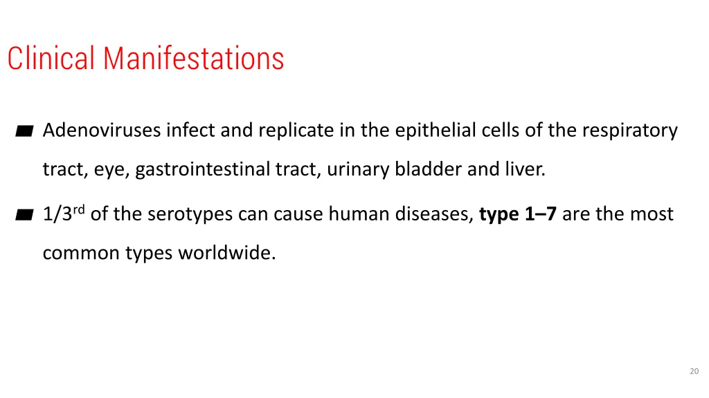 clinical manifestations