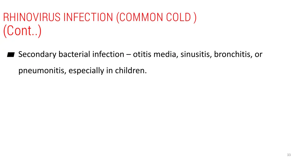 rhinovirus infection common cold cont 2
