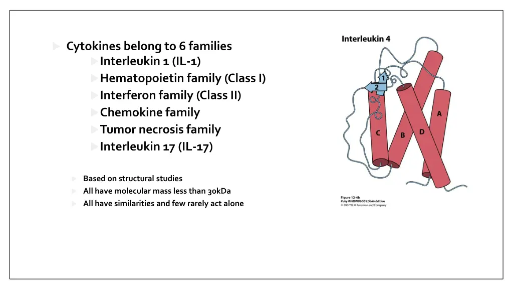 cytokines belong to 6 families interleukin