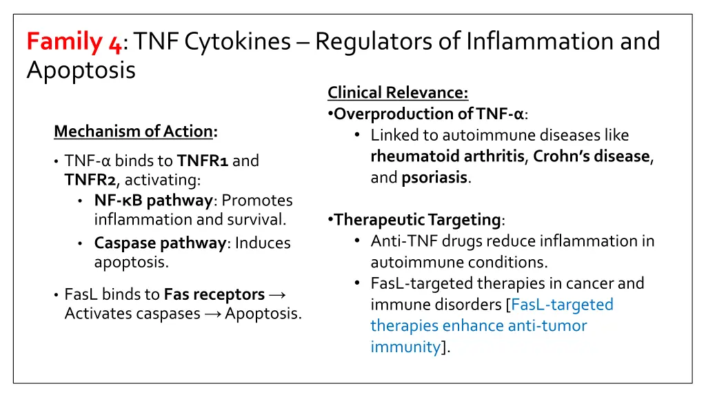 family 4 tnf cytokines regulators of inflammation 1