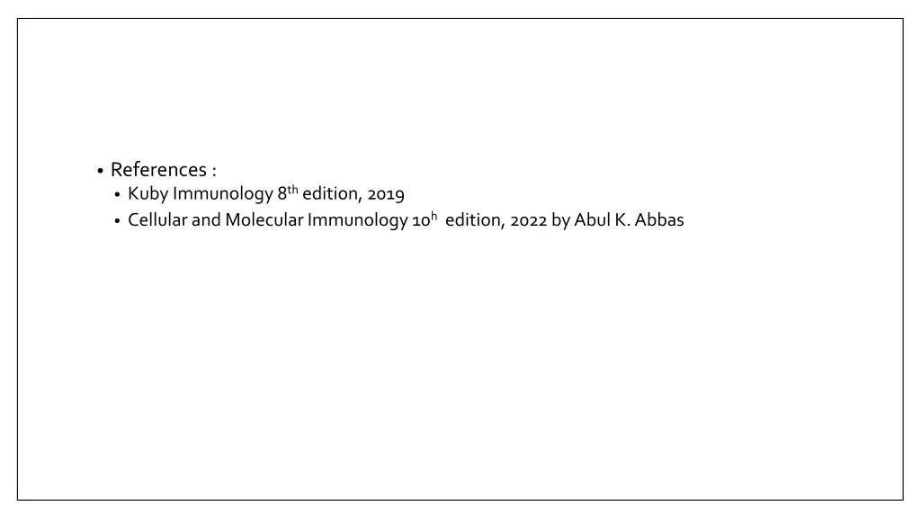 references kuby immunology 8 th edition 2019
