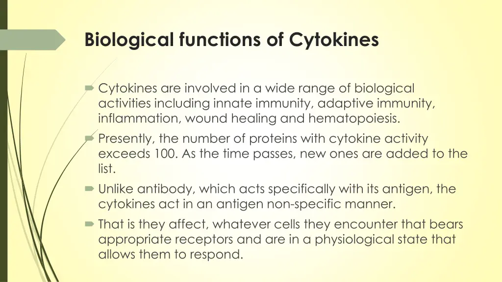 biological functions of cytokines