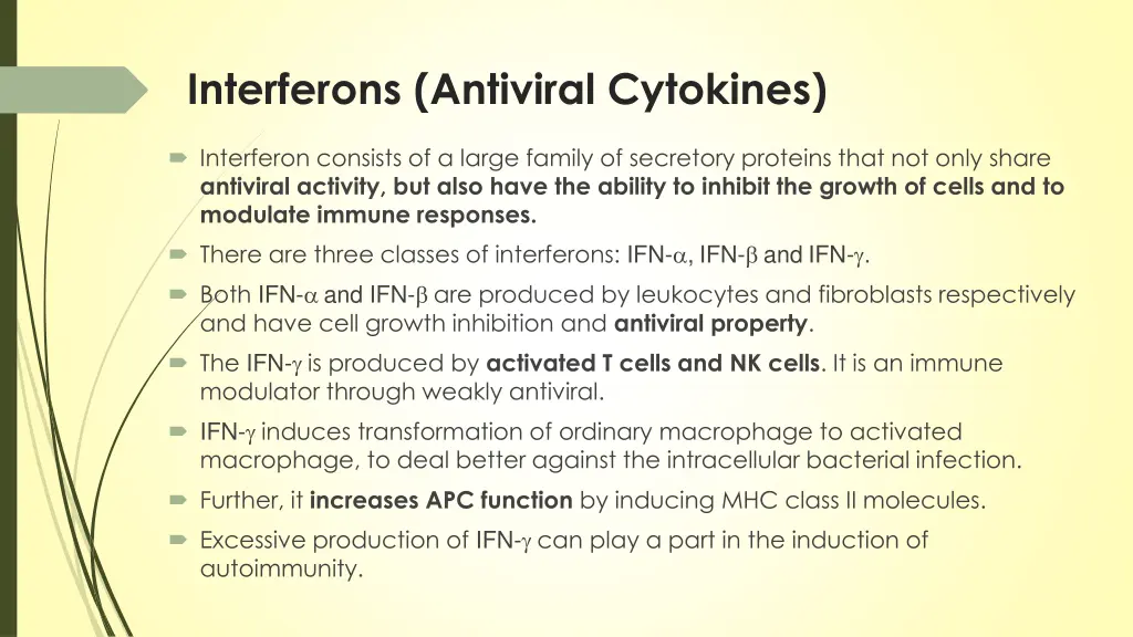 interferons antiviral cytokines