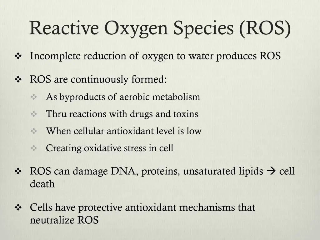 reactive oxygen species ros