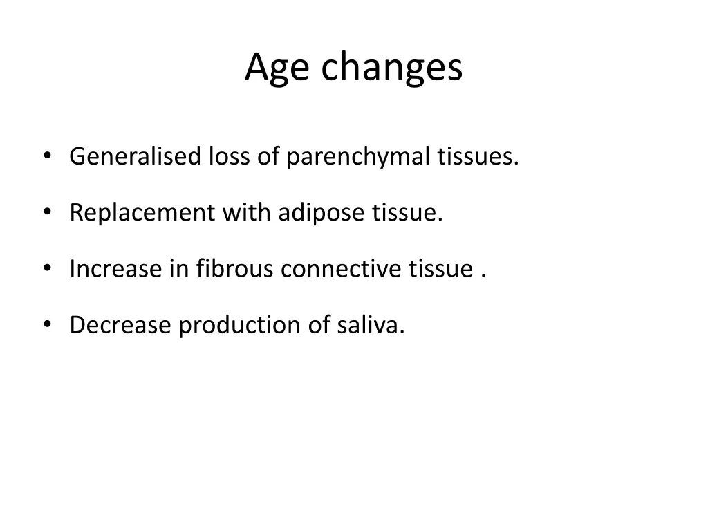 age changes