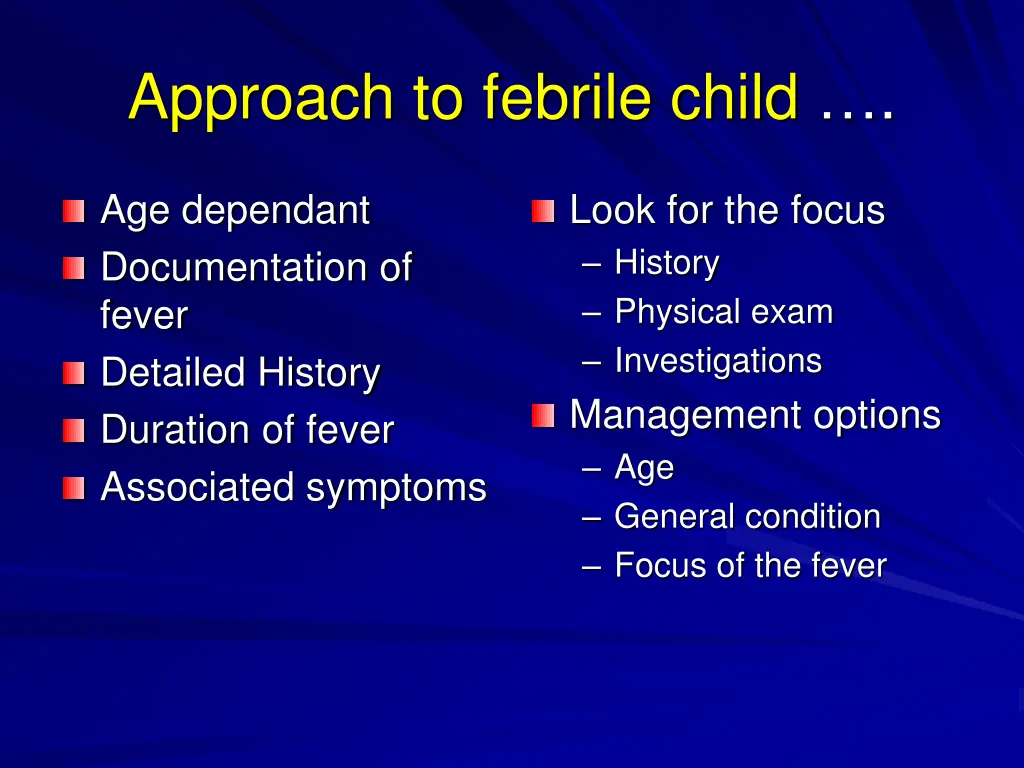 approach to febrile child