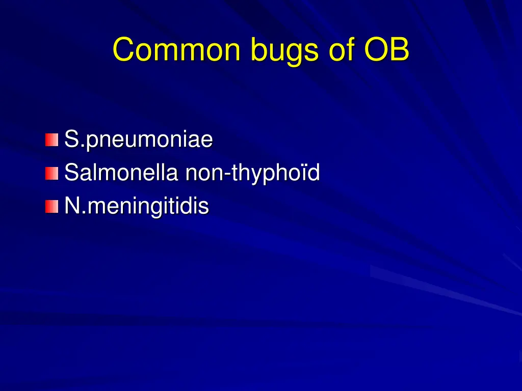 common bugs of ob