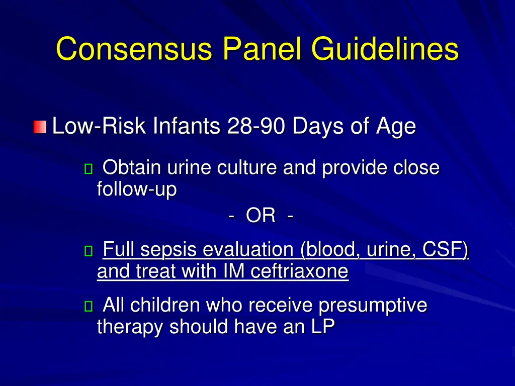 consensus panel guidelines