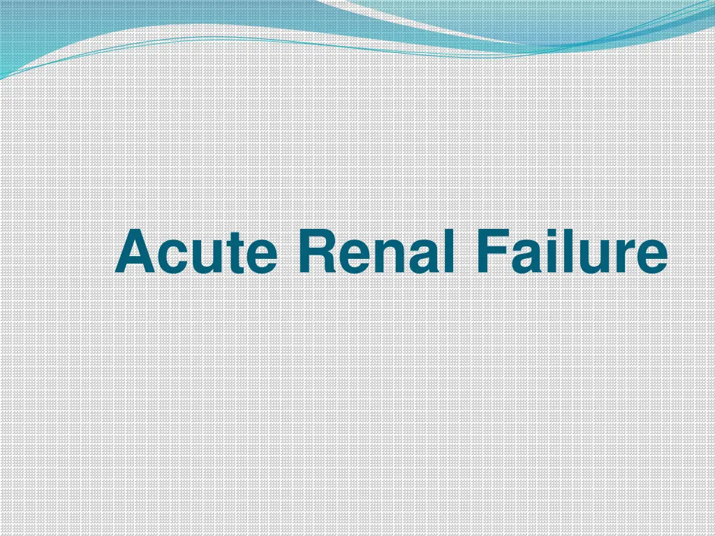 acute renal failure