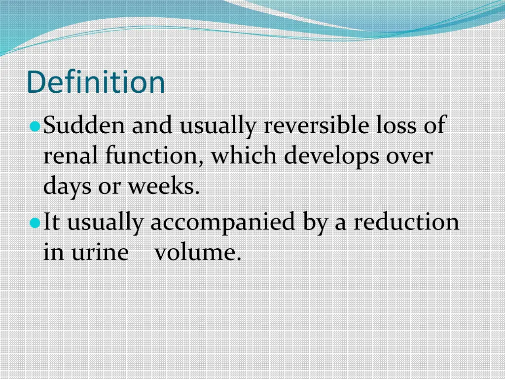 definition sudden and usually reversible loss