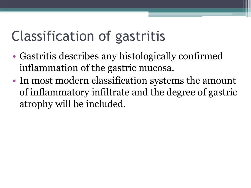 classification of gastritis