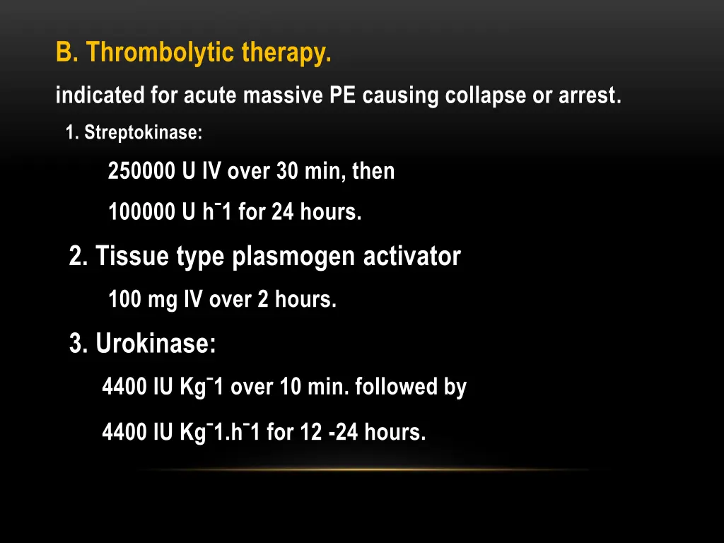 b thrombolytic therapy