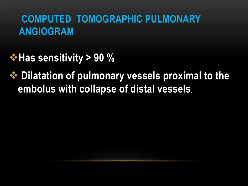 computed tomographic pulmonary angiogram