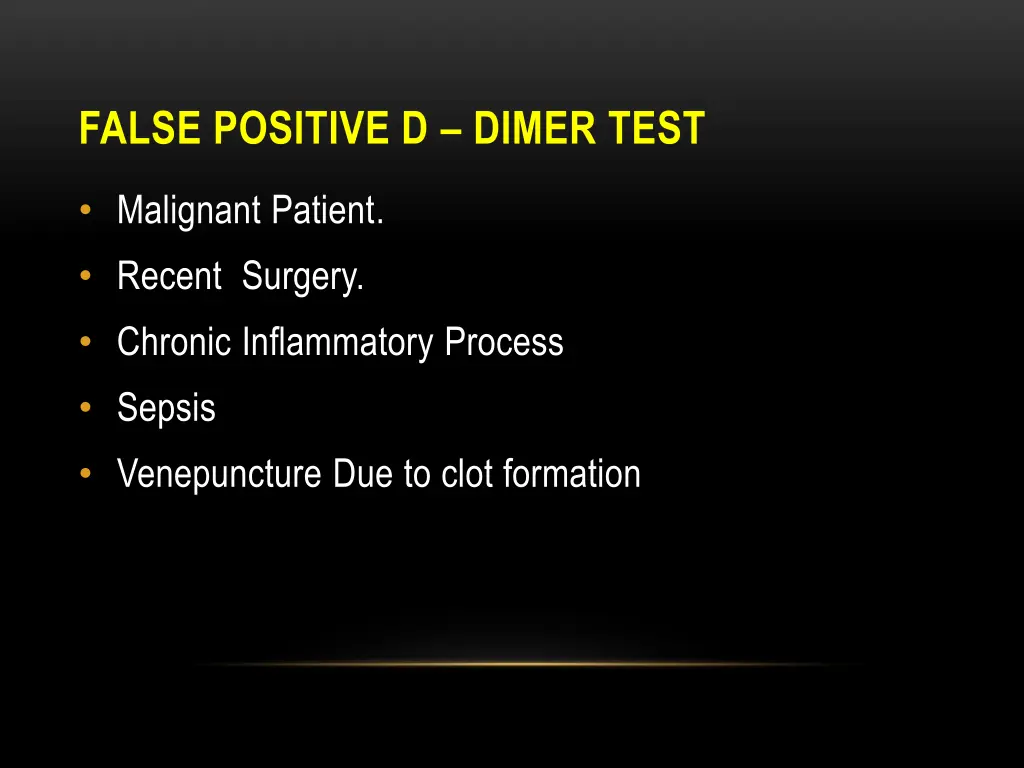 false positive d dimer test