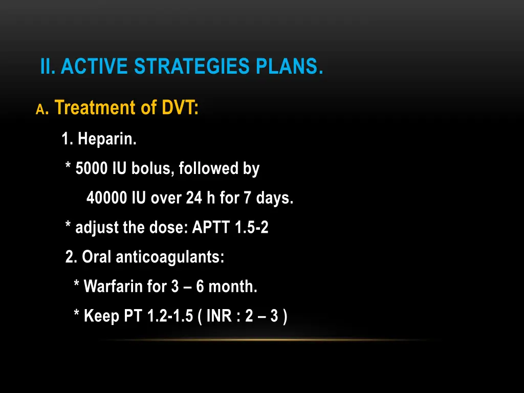 ii active strategies plans