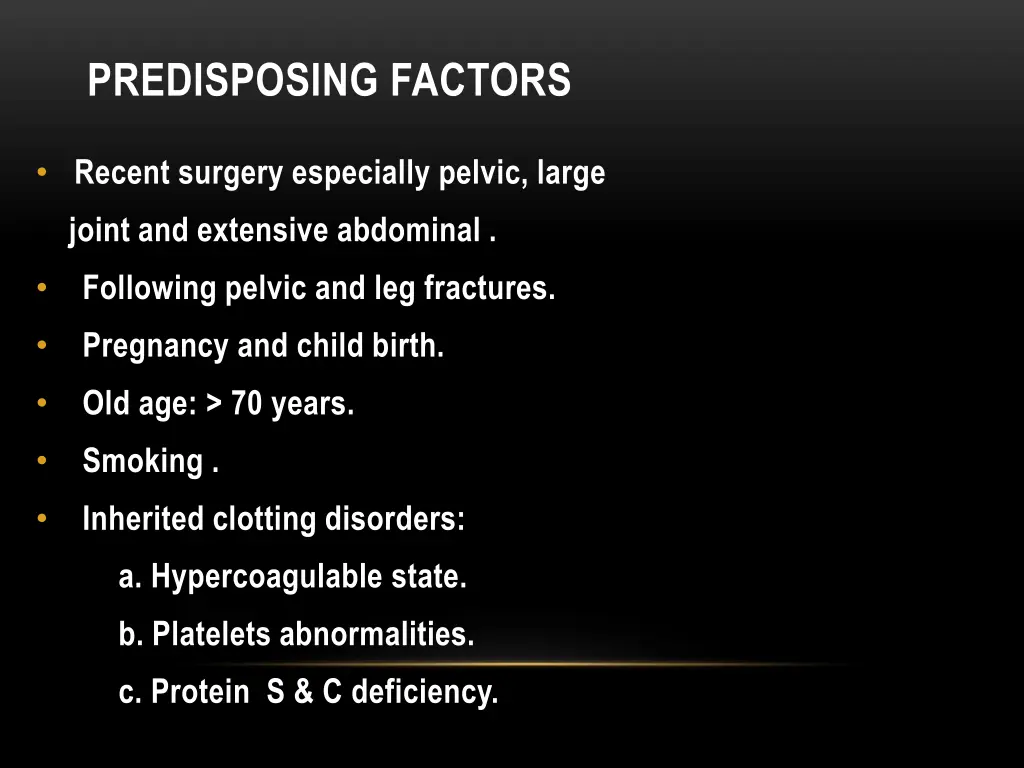 predisposing factors