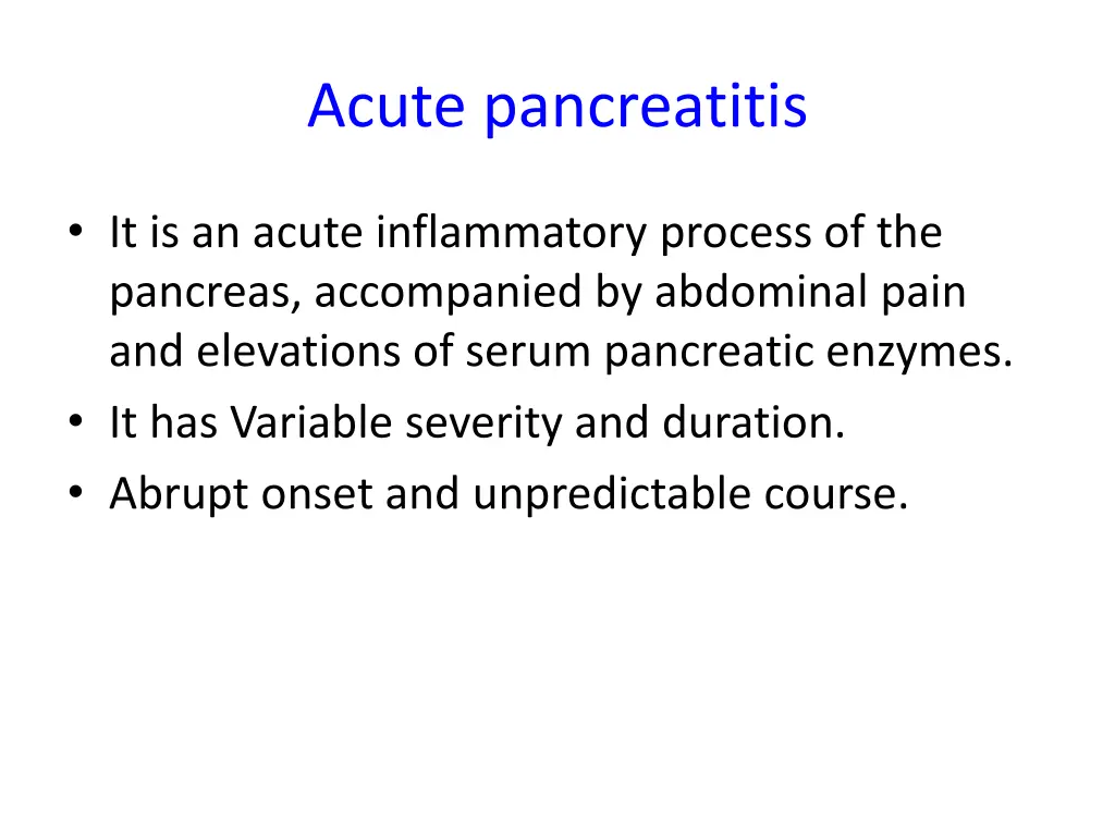 acute pancreatitis