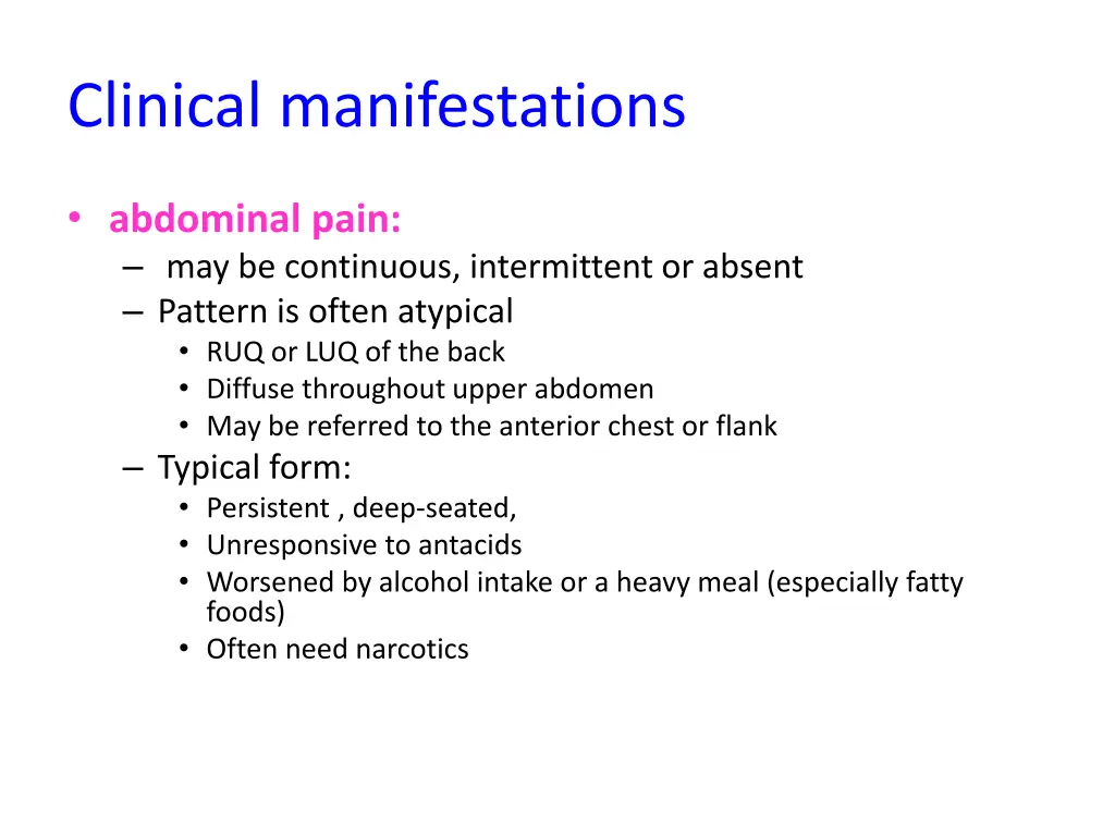 clinical manifestations 1