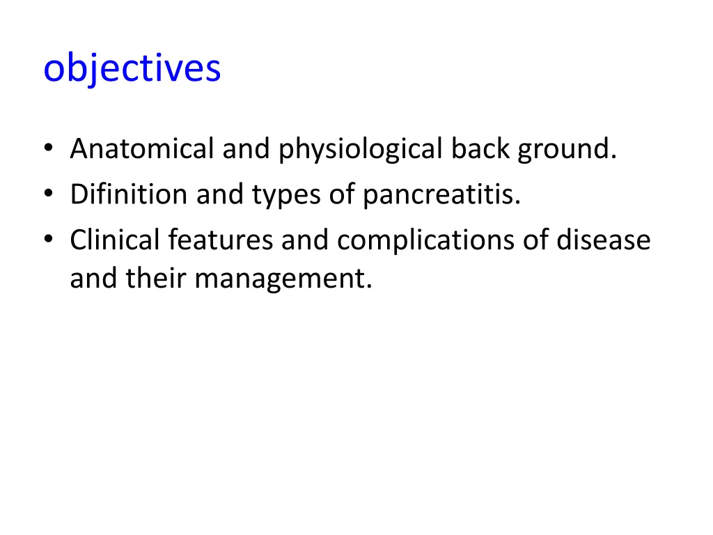 objectives