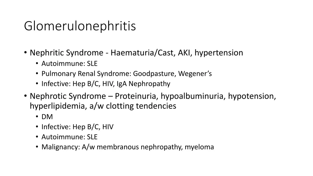 glomerulonephritis