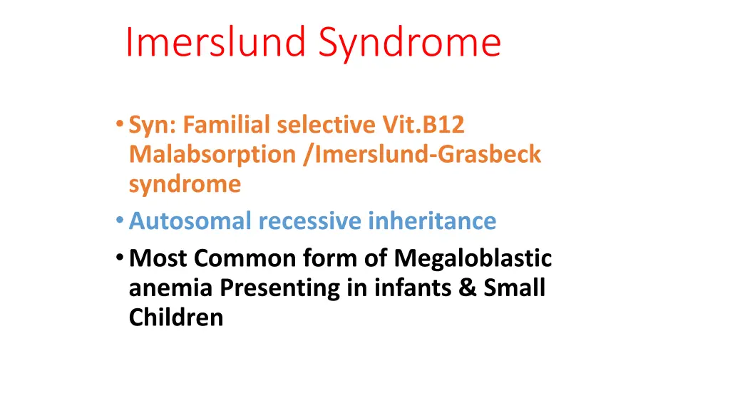 imerslund syndrome