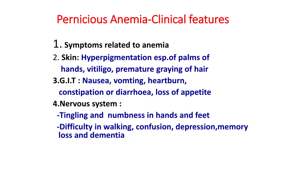 pernicious anemia pernicious anemia clinical