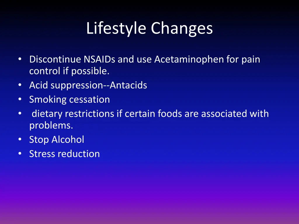 lifestyle changes
