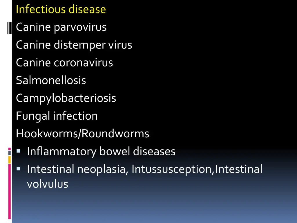 infectious disease canine parvovirus canine