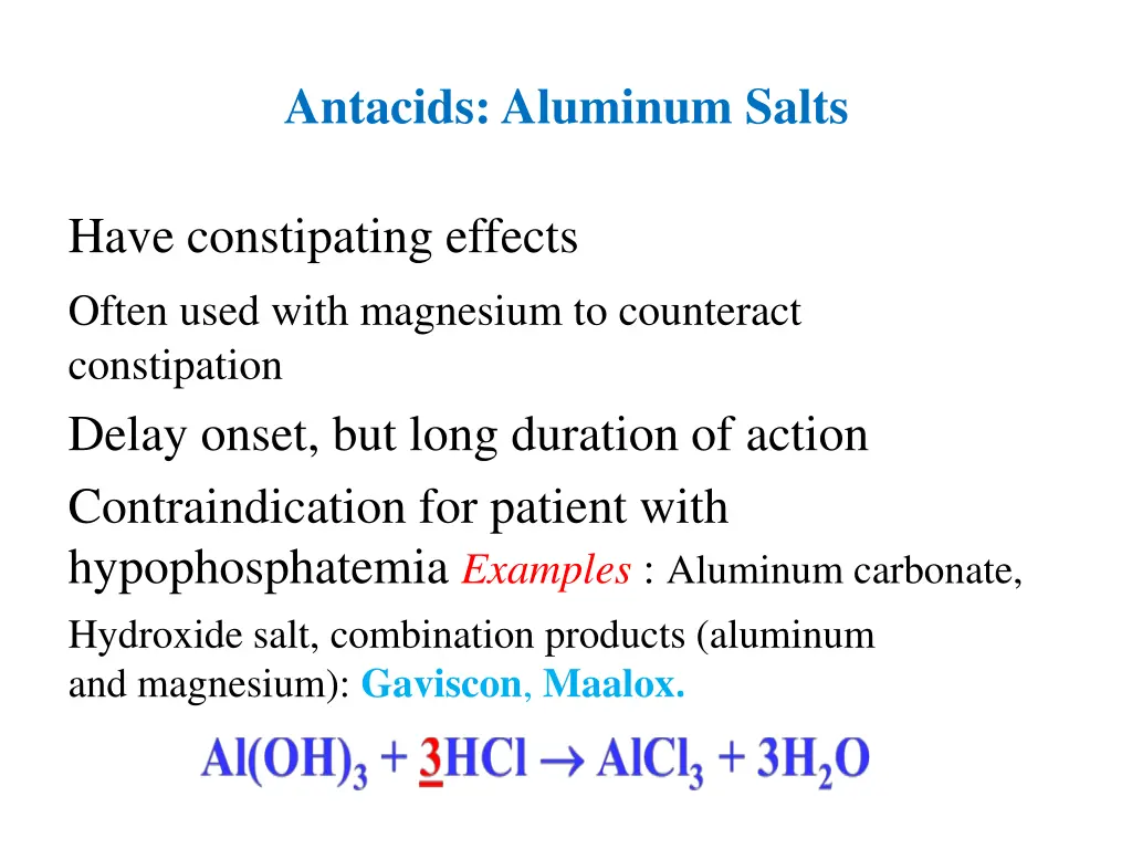 antacids aluminum salts