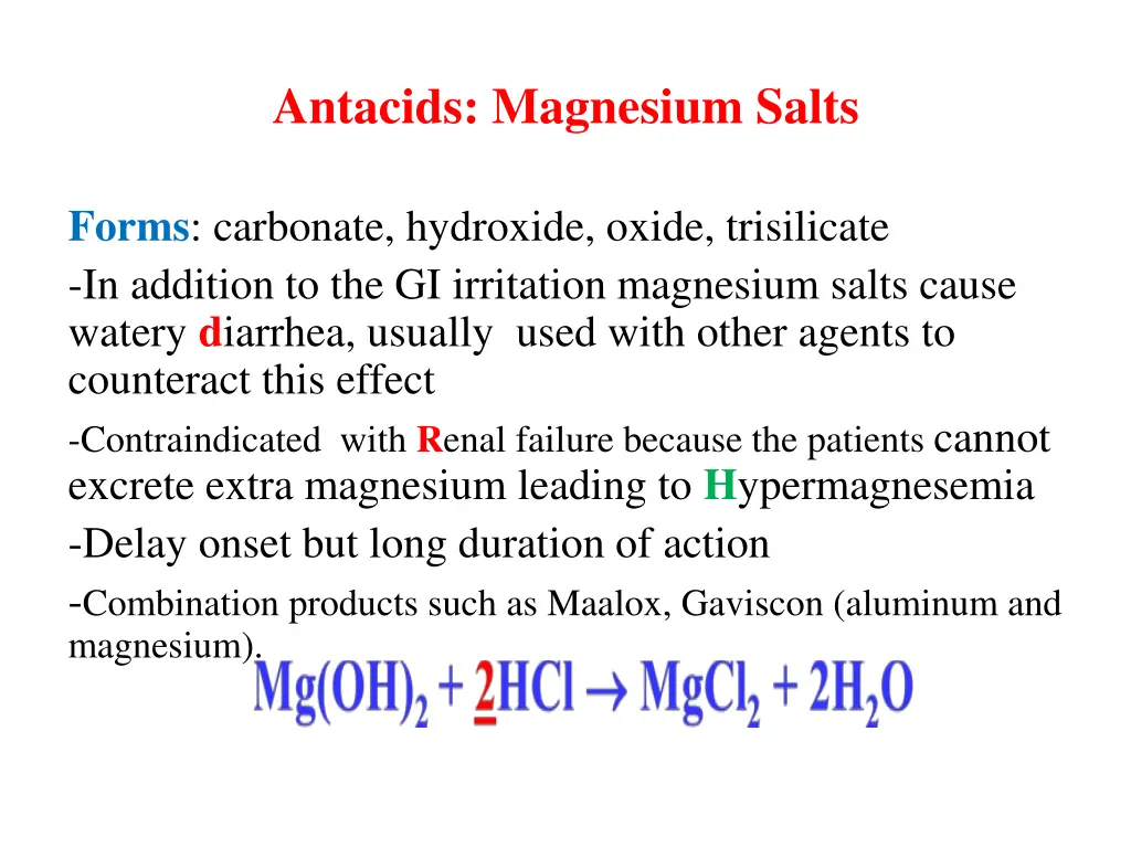 antacids magnesium salts