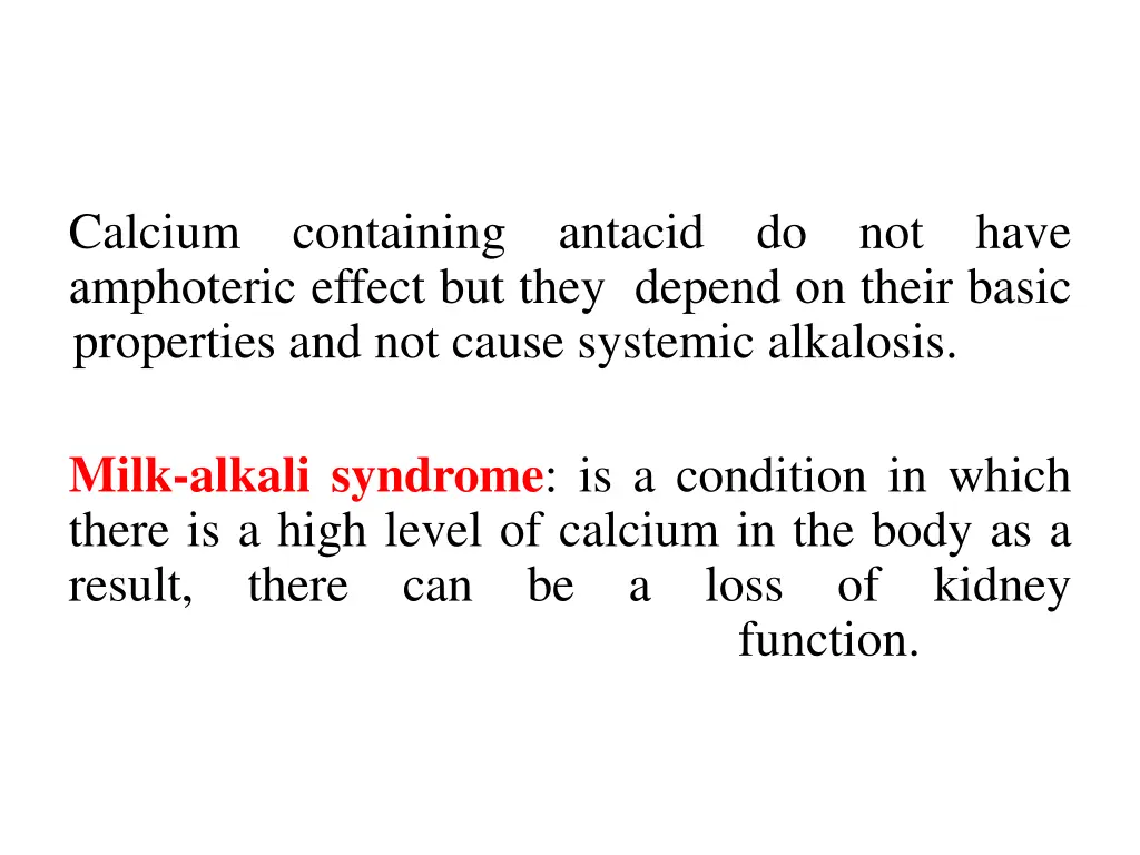 calcium amphoteric effect but they depend